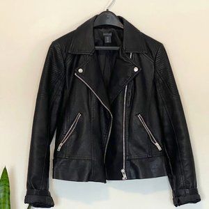 Faux Leather Jacket - L